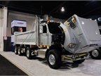 Freightliner's 122SD with a dump box. Shown is a typical Ontario configuration with an 88,000-lb GVW.